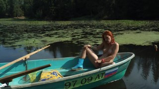 Nika Nut masturbates on a boat and it looks quite hot