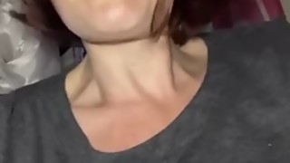 POV Sexy funny stepmom you would like to have soaps up and washes her fur covered pussy with ice cold water