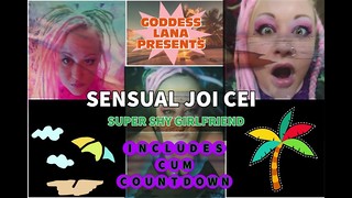 Sensual Jerk Off Instructions JOI with your bashful girl on web cam including cum