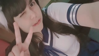 Cute cosplay girl draining - Hana Lily